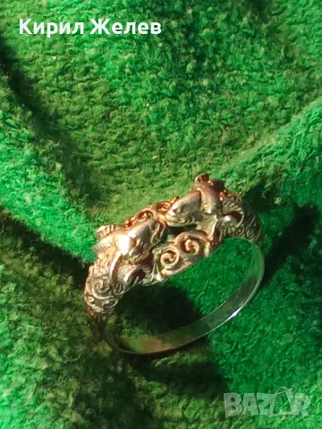 ФИГУРАЛЕН СРЕБЪРЕН ПРЪСТЕН ОВНИ СРЕБРО ВИСОКА ПРОБА РЪЧНА ХУДОЖЕСТВЕНА МАЙСТОРСКА ИЗРАБОТКА 47938, снимка 18 - Антикварни и старинни предмети - 49351728