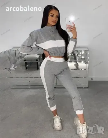 Дамски нов моден ежедневен комплект от две части, 3цвята , снимка 2 - Комплекти - 48655425