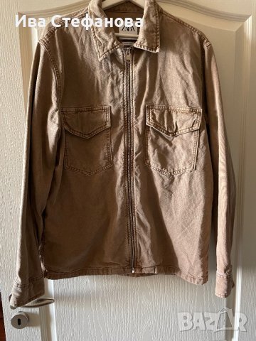  🤩 ново дънково яке риза сафари спортно сако  спортно елегантно  Zara размер L, снимка 11 - Сака - 44449933