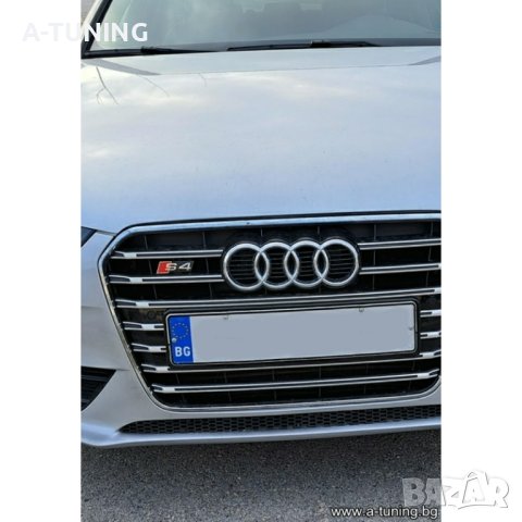 Решетка за Ауди Audi A4-S4 б8 b8 2009 2010 2011 черна хром, снимка 6 - Тунинг - 32038907