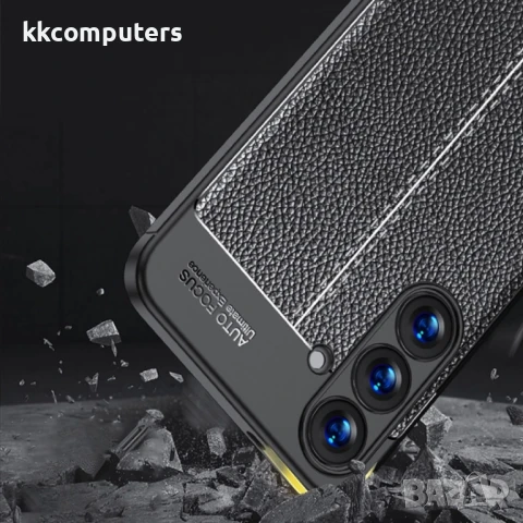 Samsung Galaxy S25 5G Удароустойчив Litchi Skin Калъф и Протектор, снимка 3 - Калъфи, кейсове - 51418058