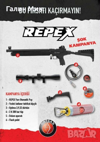 Hatsan REPEX 5.5 semi auto, снимка 8 - Въздушно оръжие - 52407254