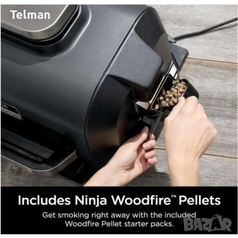 Грил NINJA OG850 Pro XL Woodfire, снимка 6 - Скари - 53809585