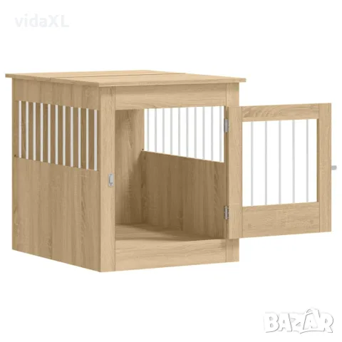 vidaXL Клетка за куче мебел, сонома дъб, 64,5x80x71см, инженерно дърво, снимка 6 - За кучета - 56148082