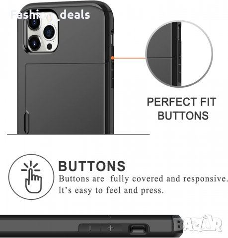 Нов защитен калъф кейс за iPhone 13/Pro/max Айфон, Samsung S22 Самсунг с Поставка за карта, снимка 2 - Калъфи, кейсове - 35795606
