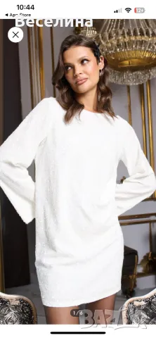 С ЕТИКЕТ- ефектна рокля с пайети, снимка 5 - Рокли - 49774345