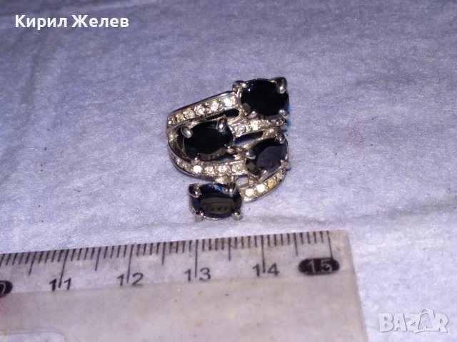 ПОСРЕБРЕН СКЪПОЦЕНЕН с ИСКРЯЩИ ЮВЕЛИРНО ФАСЕТИРАНИ ЦИРКОНИ и МАРКАЗИТИ АЖУРЕН АРТ ПРЪСТЕН 38649, снимка 9 - Пръстени - 41682676