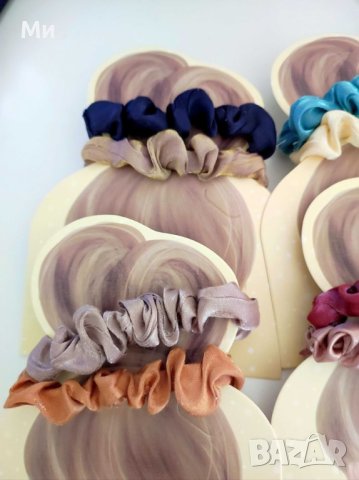 Ластичета (скрънчита) 👧😊🐰за госпожици! Пухени зайчета или сатенени скрънчи, снимка 14 - Шноли, диадеми, ленти - 39693134
