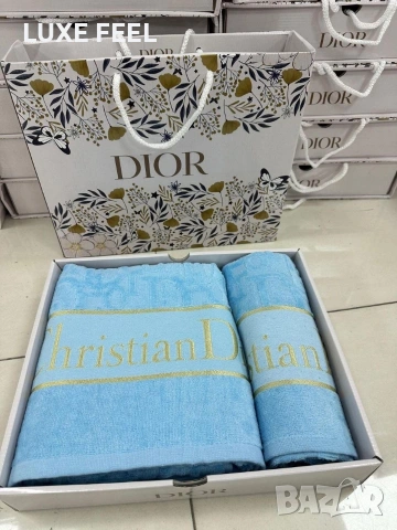 DIOR ⚜️ Хавлии 2бр в Кутия , снимка 6 - Хавлиени кърпи - 53216249