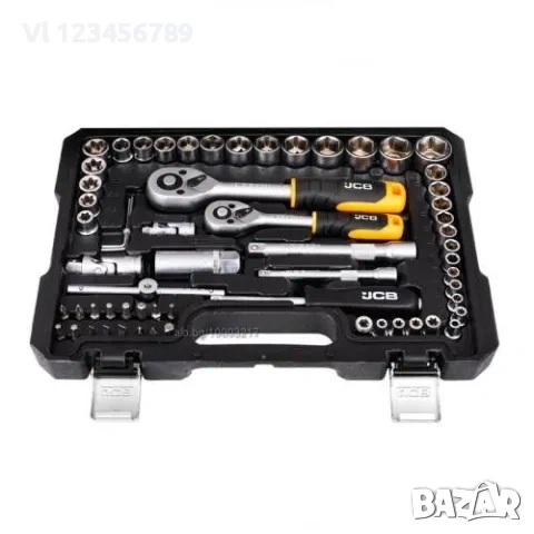 Гедоре 108 части 1/4”, 3/8”, 4-22мм JCB, снимка 5 - Гедорета - 53833659