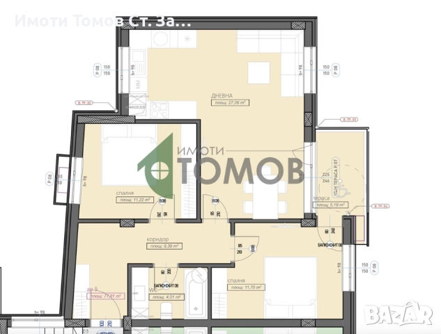 Функционален тристаен апартамент в кв. Железник, снимка 3 - Апартаменти - 52989670