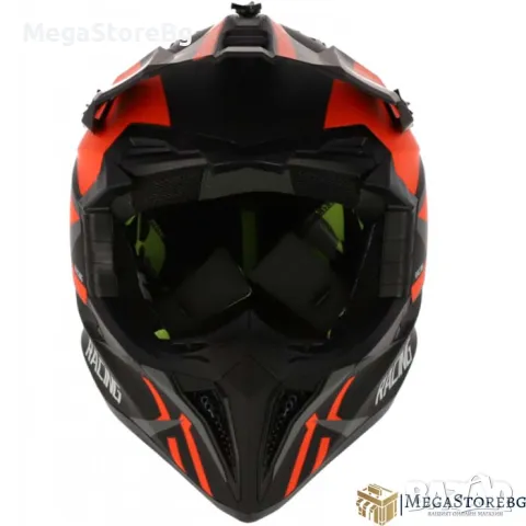 Крос каска 127 размер M BLACK ORANGE 2, снимка 2 - Аксесоари и консумативи - 49975521