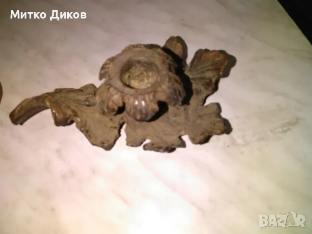 Свещник за една свещ маркиран СССР винтидж от соца Н-57мм и 165х92мм