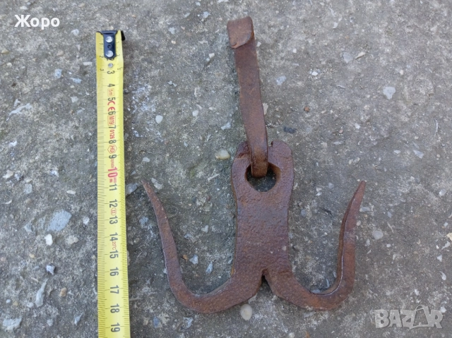 Османски кантар с топуз в Оки кована брадва и кука, снимка 7 - Антикварни и старинни предмети - 52263612