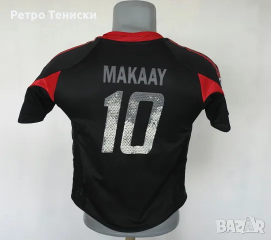 Тениска на Байерн Мюнхен • гостуващ екип • Makaay #10 • adidas • черно • размер M • сезон 2005 •