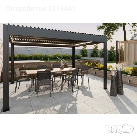 ПЕРГОЛА С ЛЕД ОСВЕТЛЕНИЕ 300/400/231 СМ, снимка 3 - Градински мебели, декорация  - 53870585