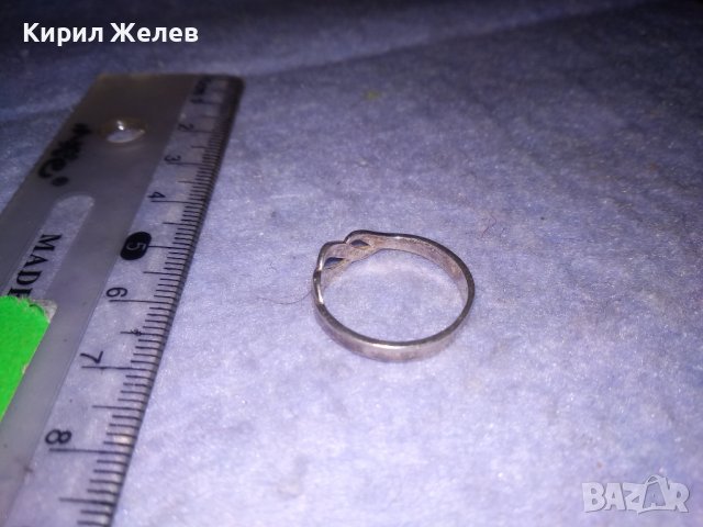 СТАР АЖУРЕН СРЕБЪРЕН ПРЪСТЕН ВИСОКА ПРОБА ПАТИНИРАНО СРЕБРО РЪЧНА ФИНА ИЗРАБОТКА 34371, снимка 6 - Антикварни и старинни предмети - 39643160