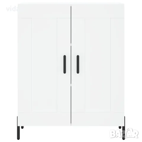 vidaXL Сайдборд, бял, 69,5x34x90 см, инженерно дърво, снимка 5 - Бюфети - 56147900