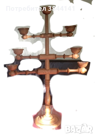 Свещник от дърво, снимка 2 - Декорация за дома - 50992014