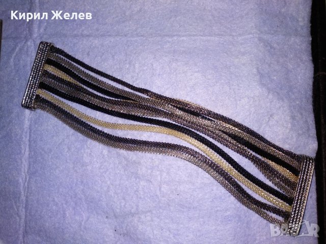 КРАСИВА СТИЛНА ФЕШЪН ГРИВНА от СРЕБРИСТА БЛАГОРОДНА НЕРЪЖДАЕМА СТОМАНА с МАГНИТНА ЗАКОПЧАЛКА 26544, снимка 5 - Гривни - 41753233