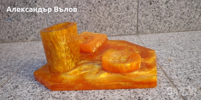 Стар Десктоп от Български Каталин Бюро Писалище Тежък, снимка 10 - Антикварни и старинни предмети - 51797264