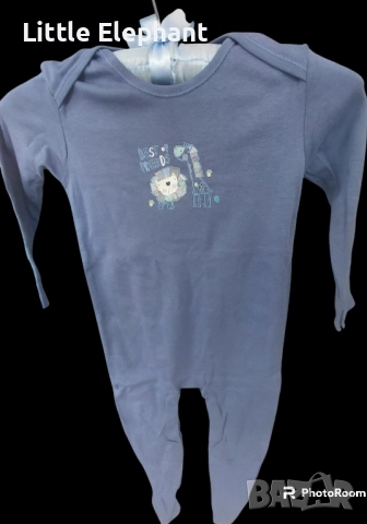 Цяло ромпърче за 6-9 мес момченце"Best friends,lion and girafee",Англия/ново