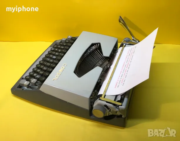 Пишеща Машина Consul 3 цвята Кирилица нова лента топ състояние, снимка 6 - Антикварни и старинни предмети - 48815653