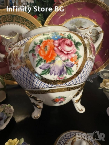 ✨ "ROSELLE OCC & Co STAFFORD SHIRE" – Грандиозен порцеланов шедьовър ✨, снимка 9 - Антикварни и старинни предмети - 53468448