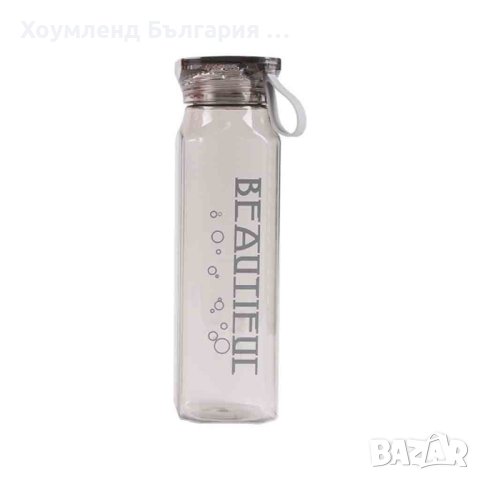Стъклена бутилка за вода 500мл с херметическа капачка и дръжка