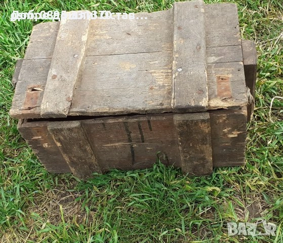 стара дървена ракла с дръжки отстрани, сандък и стар военен дървен сандък с патина, снимка 16 - Други - 34261033