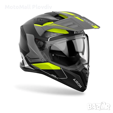 Каска Airoh Bandit Tune Yellow Matt, снимка 3 - Аксесоари и консумативи - 51784349