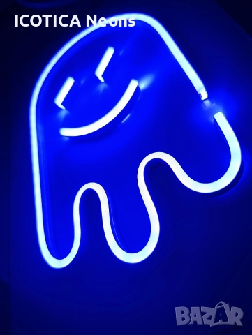 LED Неонова Синя Призрачна Фигура | ICOTICA, снимка 2 - Лед осветление - 53525600