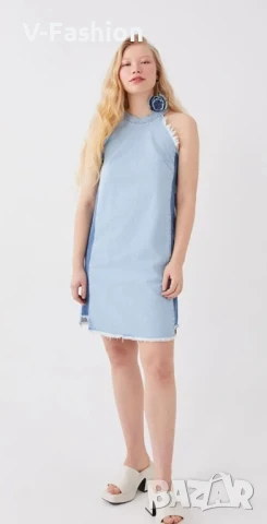 Дънкова рокля къса, снимка 7 - Рокли - 50780470