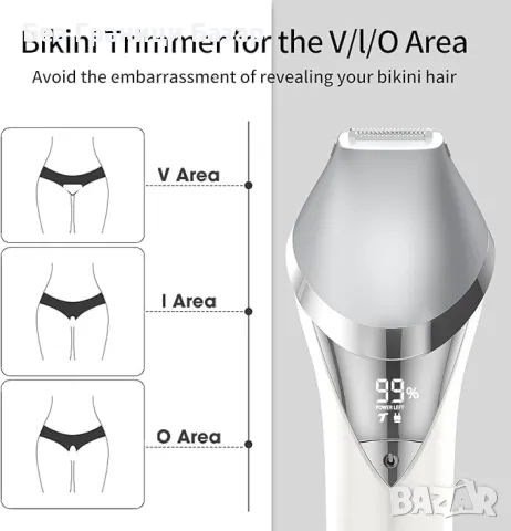 Нова Електрическа Бръсначка за Жени 7 в 1 уред USB Епилатор Тример IPX6 , снимка 5 - Други - 49699791