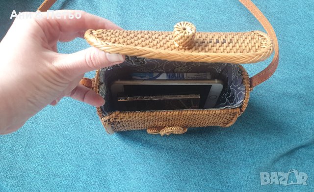 Бонбонеста чанта от ратан, снимка 6 - Чанти - 40849513