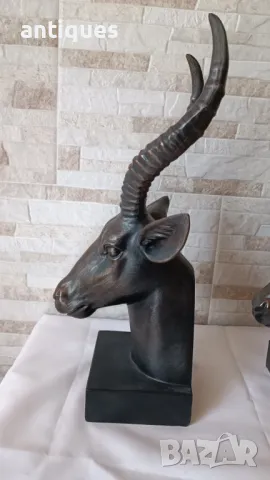 Стари подпори за книги - стопери - Антилопи - 37см , снимка 8 - Други ценни предмети - 49127492