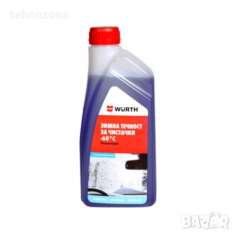 Зимна течност за чистачки концентрат WÜRTH PLUS етанолова -60°C, 1 л.