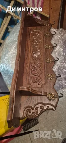 Дъбова старинна закачалка Белгия, снимка 2 - Закачалки - 55890515