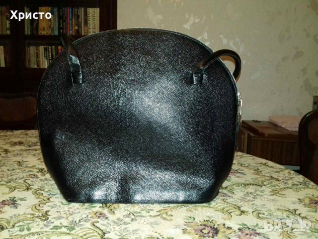 чанта дамска естествена кожа черна нова маркова Lazarini, снимка 8 - Чанти - 28171097