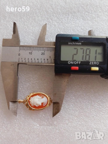 Златен авторски медальон камея,злато 375, снимка 7 - Колиета, медальони, синджири - 51787128
