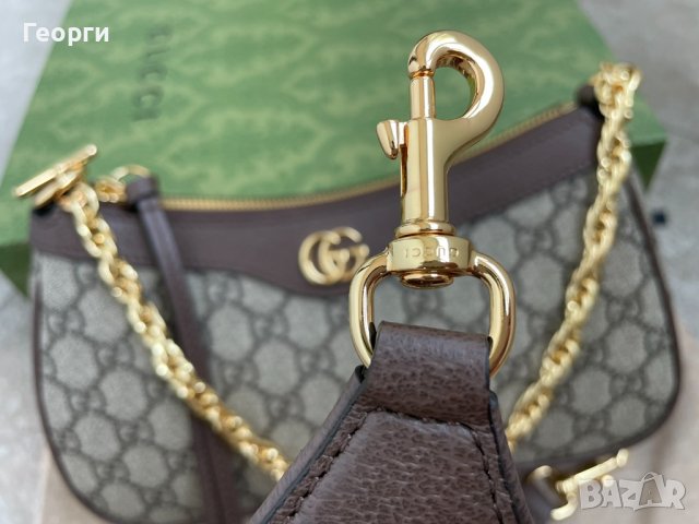 Оригинална Ophidia Гучи Чантичка Кожа Чанта за Рамо Синджир Gucci, снимка 8 - Чанти - 41619898