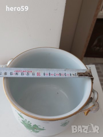Порцеланова ваза(кашпа ,бонбониера)Порцелан HEREND, снимка 3 - Други ценни предмети - 41456254