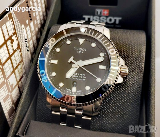  TISSOT SEASTAR POWERMATIC 80 T120.407.11.051.00 механичен часовник като нов пълен комплект , снимка 2 - Мъжки - 44494477