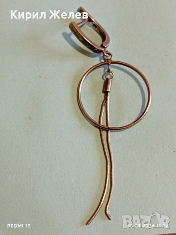 Красива артистична сребърна обеца фешън АРТ БИЖУ 53061, снимка 5 - Обеци - 53051816