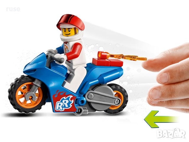 НОВИ! LEGO® City Stunt 60298 Каскадьорски мотоциклет ракета, снимка 5 - Конструктори - 40664091