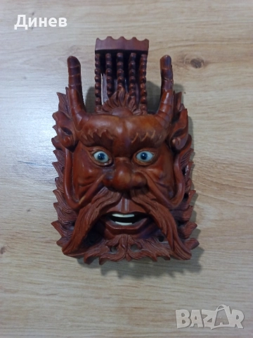 Антична азиатска маска дърворезба, снимка 11 - Декорация за дома - 51695295