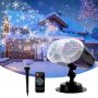 ROVLAK Коледна вътрешна и външна лампа за проектор снежинка за коледни партита, с дистанционно, снимка 1