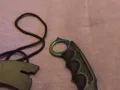  Нож Карамбит с калъвче за врата нов  Karambit Tactical, тактически нож, снимка 2