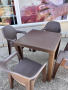 Комплект ратан 4 стола и маса, снимка 1 - Маси - 44929025