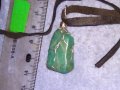 КРАСИВ ВИНТИДЖ - АРТ МЕДАЛЬОН НАТУРАЛЕН КАМЪК ЗЕЛЕН АХАТ с ШНУРЧЕ от ВЕЛУР 21185, снимка 9